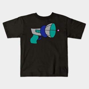 Blue and Green Alien Gun Kids T-Shirt